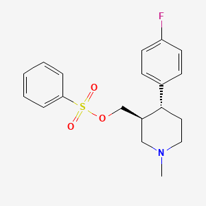 molecular formula C19H22FNO3S B11828715 ((3S,4R)-4-(4-fluorophenyl)-1-methylpiperidin-3-yl)methyl benzenesulfonate 
