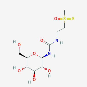 molecular formula C10H20N2O7S2 B11828757 N-(b-D-Glucopyranosyl)-N'-[(2-methanethiosulfonyl)ethyl]urea 