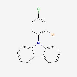 molecular formula C18H11BrClN B11828872 9-(2-Bromo-4-chlorophenyl)-9H-carbazole 