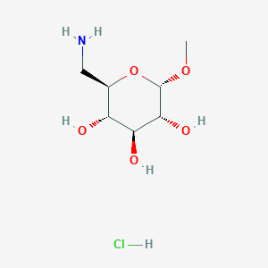 molecular formula C7H16ClNO5 B11828926 Methyl 6-amino-6-deoxy-a-D-glucopyranoside HCl 