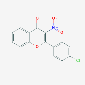 molecular formula C15H8ClNO4 B118290 2-(4-Chlorophenyl)-3-nitrochromen-4-one CAS No. 143468-16-0