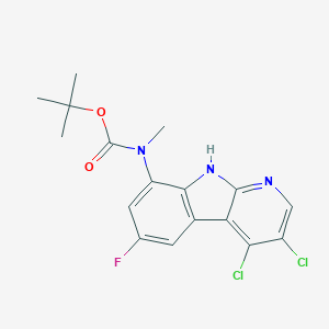 molecular formula C17H16Cl2FN3O2 B11829002 tert-Butyl (3,4-dichloro-6-fluoro-9H-pyrido[2,3-b]indol-8-yl)(methyl)carbamate 