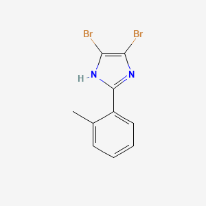 molecular formula C10H8Br2N2 B11829022 4,5-dibromo-2-(o-tolyl)-1H-imidazole 