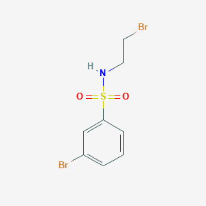 molecular formula C8H9Br2NO2S B11829045 3-Bromo-N-(2-bromoethyl)benzenesulfonamide 