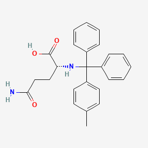 molecular formula C25H26N2O3 B11829057 (R)-5-Amino-2-((diphenyl(p-tolyl)methyl)amino)-5-oxopentanoic acid 