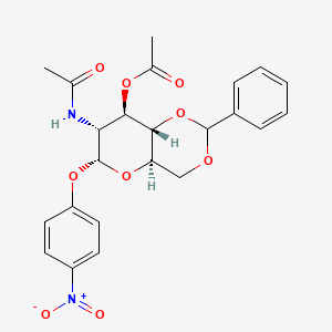 molecular formula C23H24N2O9 B11829097 4-Nitrophenyl 2-acetamido-3-O-acetyl-4,6-O-benzylidene-2-deoxy-a-D-glucopyranoside 