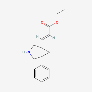 molecular formula C16H19NO2 B11829201 ethyl (2E)-3-{5-phenyl-3-azabicyclo[3.1.0]hexan-1-yl}prop-2-enoate 