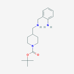 molecular formula C18H29N3O2 B11829217 Tert-butyl 4-(((2-aminobenzyl)amino)methyl)piperidine-1-carboxylate 