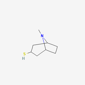molecular formula C8H15NS B11829341 8-Methyl-8-azabicyclo[3.2.1]octane-3-thiol 