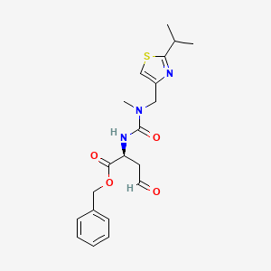 molecular formula C20H25N3O4S B11829346 benzyl (S)-2-(3-((2-isopropylthiazol-4-yl)methyl)-3-methylureido)-4-oxobutanoate 