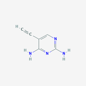 molecular formula C6H6N4 B11829370 5-Ethynylpyrimidine-2,4-diamine 