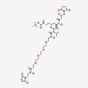 molecular formula C40H63N7O16 B11829377 MP-PEG4-VK(Boc)G-OSu 