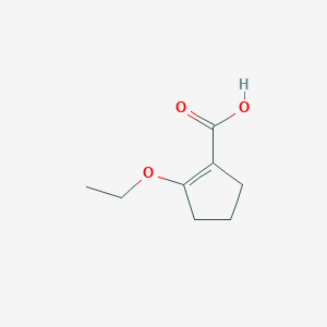 molecular formula C8H12O3 B11829393 2-Ethoxy-1-cyclopentene-1-carboxylic Acid CAS No. 825-42-3