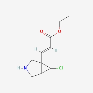 molecular formula C10H14ClNO2 B11829395 ethyl (2E)-3-{6-chloro-3-azabicyclo[3.1.0]hexan-1-yl}prop-2-enoate 