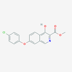 molecular formula C17H12ClNO4 B11829401 Methyl 7-(4-chlorophenoxy)-4-hydroxyisoquinoline-3-carboxylate 