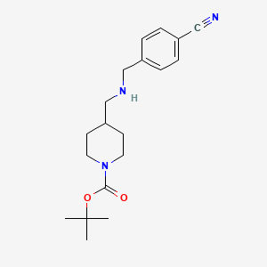 molecular formula C19H27N3O2 B11829449 Tert-butyl 4-(((4-cyanobenzyl)amino)methyl)piperidine-1-carboxylate 
