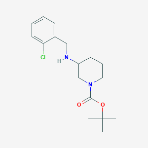 molecular formula C17H25ClN2O2 B11829460 Tert-butyl 3-((2-chlorobenzyl)amino)piperidine-1-carboxylate 
