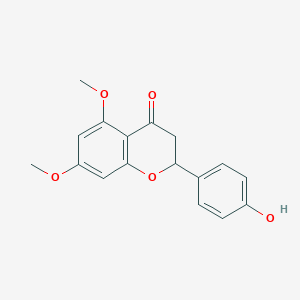 molecular formula C17H16O5 B11829467 5,7-Dimethoxy-4'-hydroxyflavanone CAS No. 26207-67-0