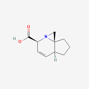 molecular formula C10H13NO2 B11829486 (3S,5aS,8aR)-5a,6,7,8-tetrahydro-1H,3H-azirino[1,2-a]cyclopenta[b]pyridine-3-carboxylic acid 