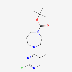 molecular formula C15H23ClN4O2 B11829509 Tert-butyl 4-(2-chloro-5-methylpyrimidin-4-yl)-1,4-diazepane-1-carboxylate 