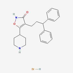 molecular formula C23H27BrN2O2 B11829602 4-(3,3-Diphenylpropyl)-5-(4-piperidyl)-3-isoxazolol 