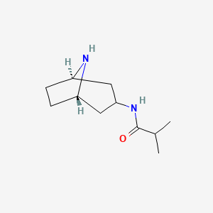 molecular formula C11H20N2O B11829644 N-((1R,3s,5S)-8-azabicyclo[3.2.1]octan-3-yl)isobutyramide 