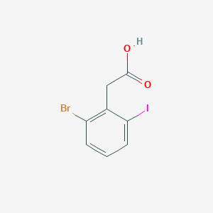 molecular formula C8H6BrIO2 B11829680 2-(2-Bromo-6-iodophenyl)acetic acid 