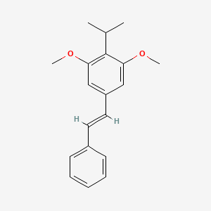 molecular formula C19H22O2 B11829737 2-Isopropyl-1,3-dimethoxy-5-styrylbenzene 
