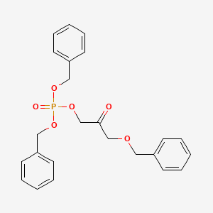 molecular formula C24H25O6P B11829779 Dibenzyl (2-oxo-3-phenylmethoxypropyl) phosphate 