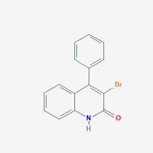 molecular formula C15H10BrNO B11829790 3-Bromo-4-phenylquinolin-2(1H)-one 