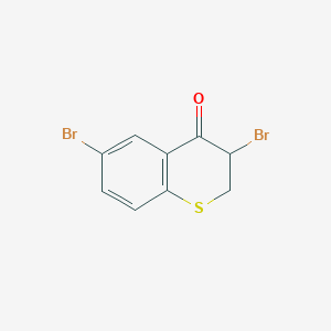 molecular formula C9H6Br2OS B11829803 3,6-Dibromothiochroman-4-one 