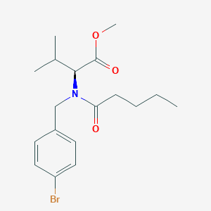 molecular formula C18H26BrNO3 B11829855 methyl N-(4-bromobenzyl)-N-pentanoyl-L-valinate 