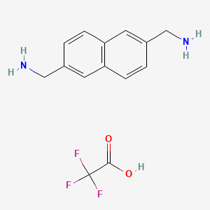 molecular formula C14H15F3N2O2 B11829863 Naphthalene-2,6-diyldimethanamine 2,2,2-trifluoroacetate 