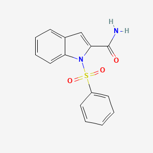 molecular formula C15H12N2O3S B11829880 1-(phenylsulfonyl)-1H-indole-2-carboxamide CAS No. 540740-47-4