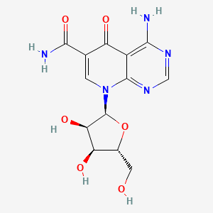 molecular formula C13H15N5O6 B11829882 Tetrahydrofuran-2-yl)-5-oxo-5,8-dihydropyrido[2,3-d]pyrimidine-6-carboxamide 