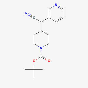 molecular formula C17H23N3O2 B11829924 Tert-butyl 4-(cyano(pyridin-3-yl)methyl)piperidine-1-carboxylate 