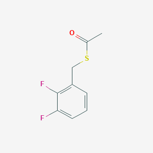 molecular formula C9H8F2OS B11829927 Ethanethioic acid, S-[(2,3-difluorophenyl)methyl] ester 
