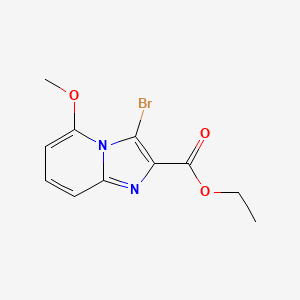 molecular formula C11H11BrN2O3 B11829955 Ethyl 3-bromo-5-methoxyimidazo[1,2-a]pyridine-2-carboxylate 