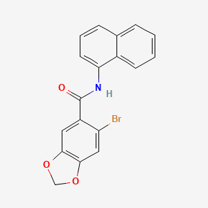 molecular formula C18H12BrNO3 B11830017 6-bromo-N-naphthalen-1-yl-1,3-benzodioxole-5-carboxamide CAS No. 55171-63-6