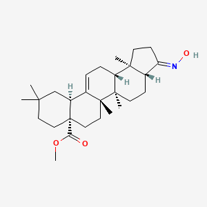 molecular formula C28H43NO3 B11830035 methyl (3aR,5aR,5bS,7aS,11aS,13aR,13bR,Z)-3-(hydroxyimino)-5a,5b,10,10,13b-pentamethyl-1,2,3,3a,4,5,5a,5b,6,7,8,9,10,11,11a,13,13a,13b-octadecahydro-7aH-cyclopenta[a]chrysene-7a-carboxylate 