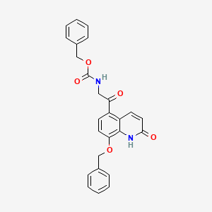 molecular formula C26H22N2O5 B11830053 Benzyl (2-(8-(benzyloxy)-2-oxo-1,2-dihydroquinolin-5-yl)-2-oxoethyl)carbamate 