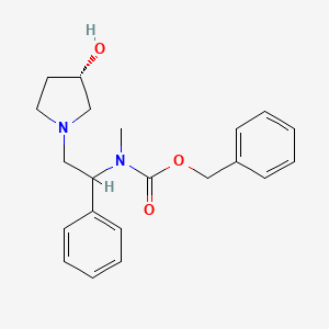 molecular formula C21H26N2O3 B11830068 Benzyl (2-((S)-3-hydroxypyrrolidin-1-yl)-1-phenylethyl)(methyl)carbamate 