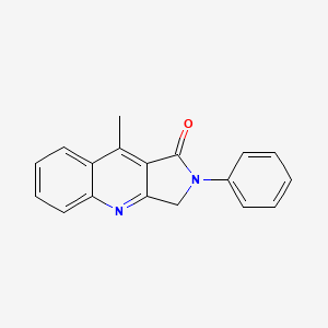 molecular formula C18H14N2O B1183012 9-methyl-2-phenyl-2,3-dihydro-1H-pyrrolo[3,4-b]quinolin-1-one 