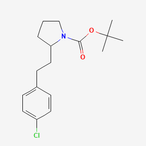 molecular formula C17H24ClNO2 B11830165 Tert-butyl 2-(4-chlorophenethyl)pyrrolidine-1-carboxylate 
