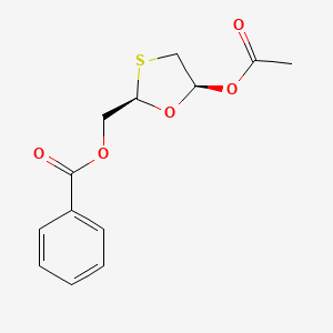 molecular formula C13H14O5S B11830197 ((2R,5S)-5-Acetoxy-1,3-oxathiolan-2-yl)methyl benzoate 