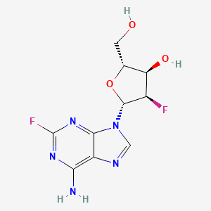 molecular formula C10H11F2N5O3 B11830320 9-(2'-Deoxy-2'-fluoro-b-D-ribofuranosyl)-2-fluoroadenine 