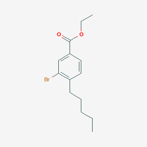 molecular formula C14H19BrO2 B11830338 Ethyl 3-bromo-4-pentylbenzoate CAS No. 1131594-50-7