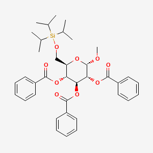 molecular formula C37H46O9Si B11830343 Methyl 2,3,4-tri-O-benzoyl-6-O-triisopropylsilyl-A-D-glucopyranoside 