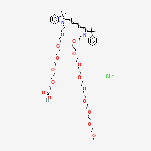 molecular formula C57H89ClN2O16 B11830356 N-(m-PEG9)-N'-(PEG5-acid)-Cy5 