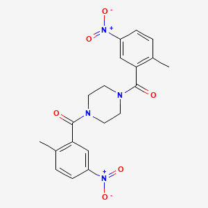 molecular formula C20H20N4O6 B11830400 1,4-Bis(2-methyl-5-nitrobenzoyl)piperazine CAS No. 882864-16-6